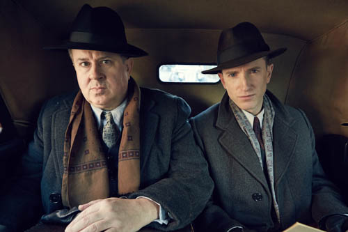 Jeremy Swift as Glenvill Harris and Daniel Weyman as Adam Wainwright.