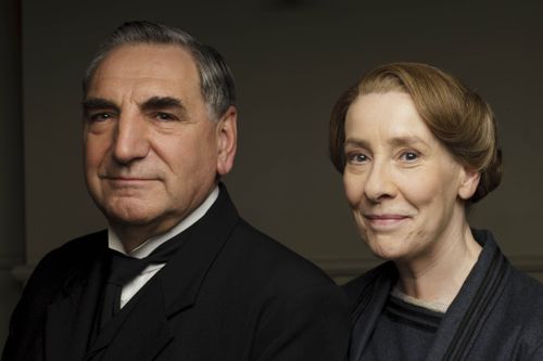 Mr Carson (Jim Carter) and Mrs Hughes (Phyllis Logan).
