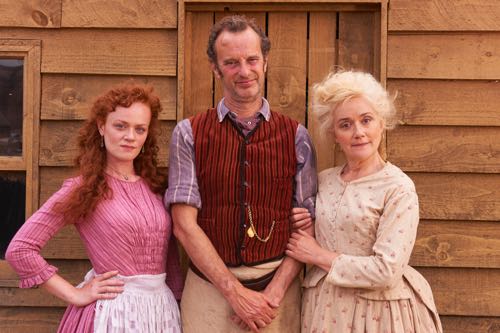 Natalie Gavin,  Phil Cornwell and Sophie Thompson as Alma, Joe and  Lizzie Capstick.