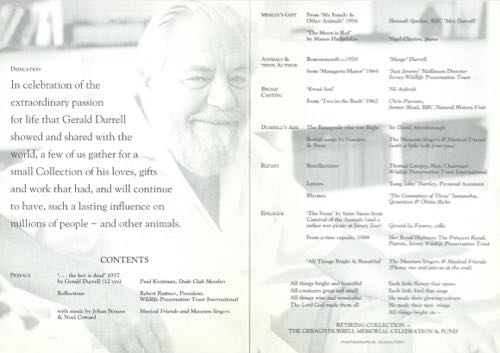 Gerald Durrell Memorial 1