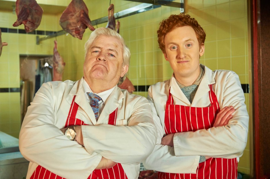 Peter Wight as Brian and Will Merrick as Russell.